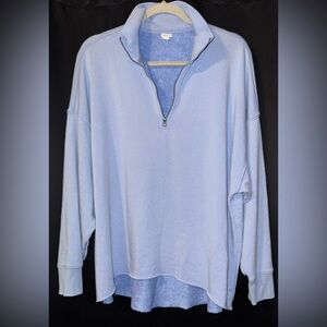 aerie Quarter Zip Popover in Palest Lilac size Medium